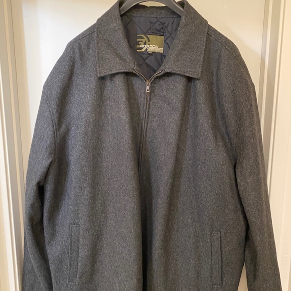 Grey Wool Over Coat Big and Tall 4XL Tall 3/4 Quarter Trench - Picture 10 of 13